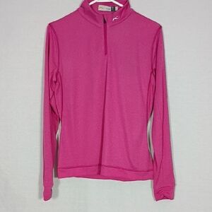 NWT KJUS Big Girls Pomegranate Melange Keano Half Zip Long Sleeve Top Size 176
